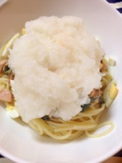 冷たいお手軽★さっぱり和風おろしパスタ-レシピのメイン写真