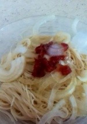 簡単梅干しタマネギそうめん-レシピのメイン写真