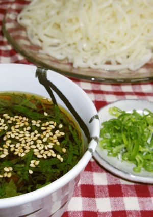 簡単！シンプルな梅じそ味のそうめん-レシピのメイン写真