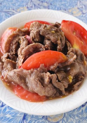 フライパン不要‼🍅トマトと牛肉の梅肉蒸し-レシピのメイン写真