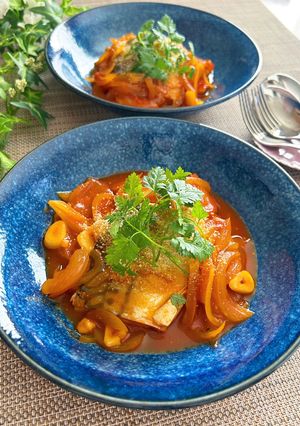 時短・簡単！塩鯖のトマトジュース煮-レシピのメイン写真