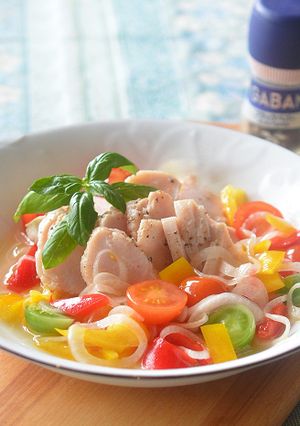 サラダチキンとカラフル野菜のマリネ♪-レシピのメイン写真