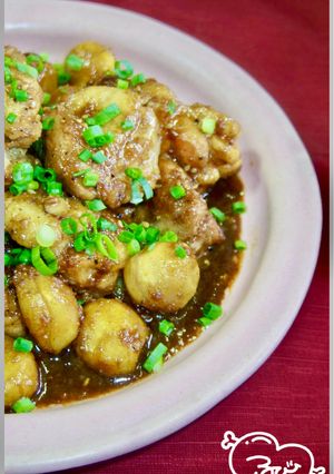 ご飯が進む！鶏もも肉と和栗のうんまいうんまい焼き-レシピのメイン写真