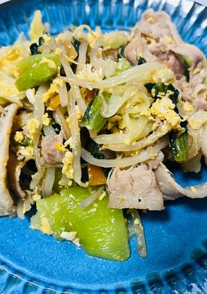 豚肉と野菜のニラ卵ナンプラー炒め-レシピのメイン写真