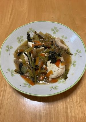 小松菜と豆腐の煮物-レシピのメイン写真