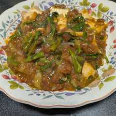 厚揚げとエンツァイの麻婆豆腐-レシピのメイン写真