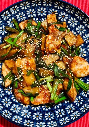 メカジキと大根の甜麺醤炒め-レシピのメイン写真
