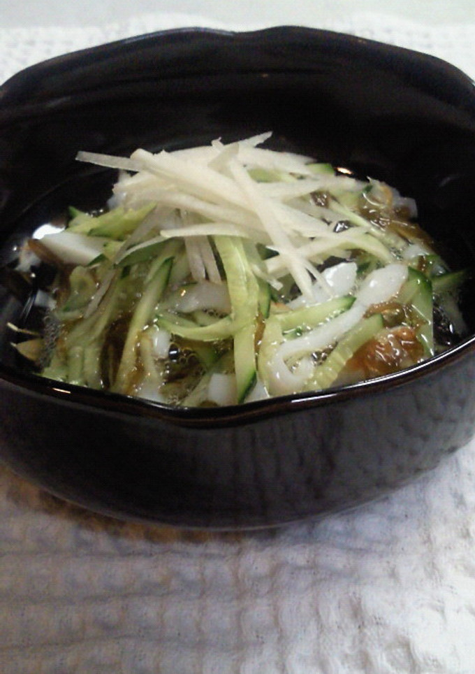 きゅうりと竹輪の　☆もずくの酢の物☆-レシピのメイン写真