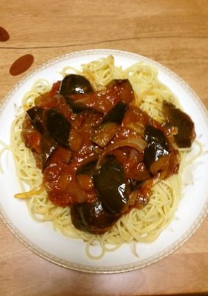 トマトとなすとベーコンのパスタ-レシピのメイン写真