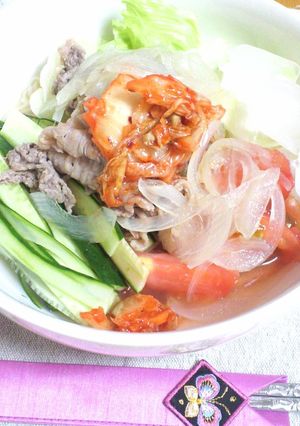 ●韓国だしの牛しゃぶサラダそうめん●-レシピのメイン写真