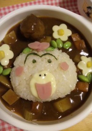 カレーの上にワンポイントはなかっぱ！-レシピのメイン写真