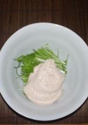 簡単ヘルシー♪　　　　豆腐で作るドレッシング明太子バージョン-レシピのメイン写真