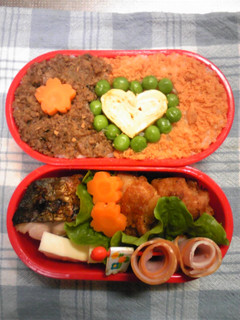 そぼろご飯ＤＥかわいいお弁当♡-レシピのメイン写真