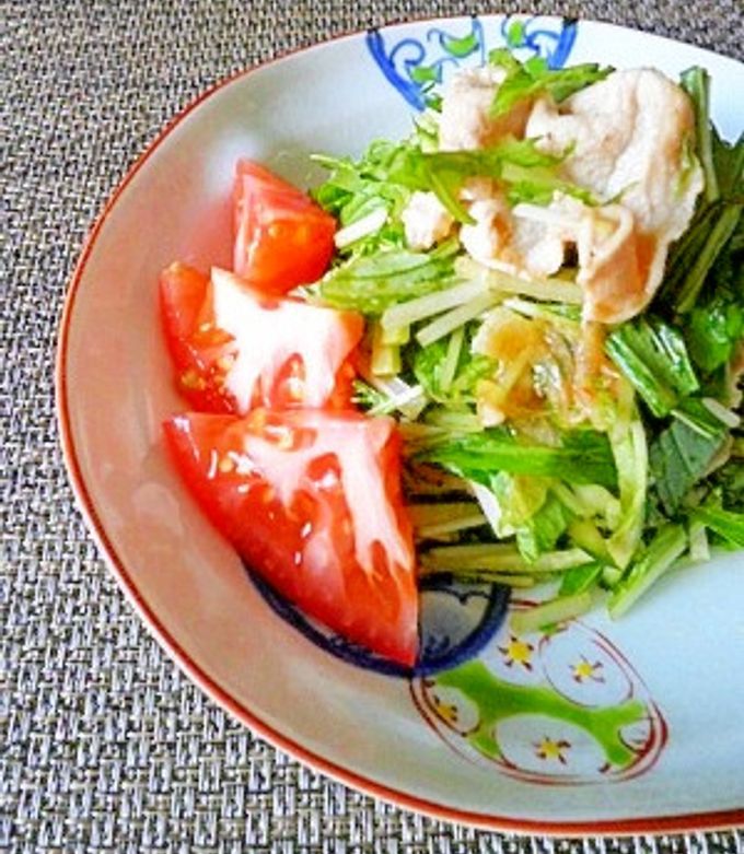 水菜と豚しゃぶのサラダ-レシピのメイン写真