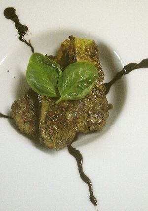 ♡ナスのバジル味噌　バルサミコ添え♡　-レシピのメイン写真