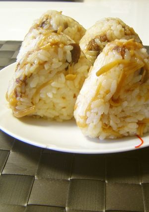なめ茸おにぎり（ID :19262572-レシピのメイン写真