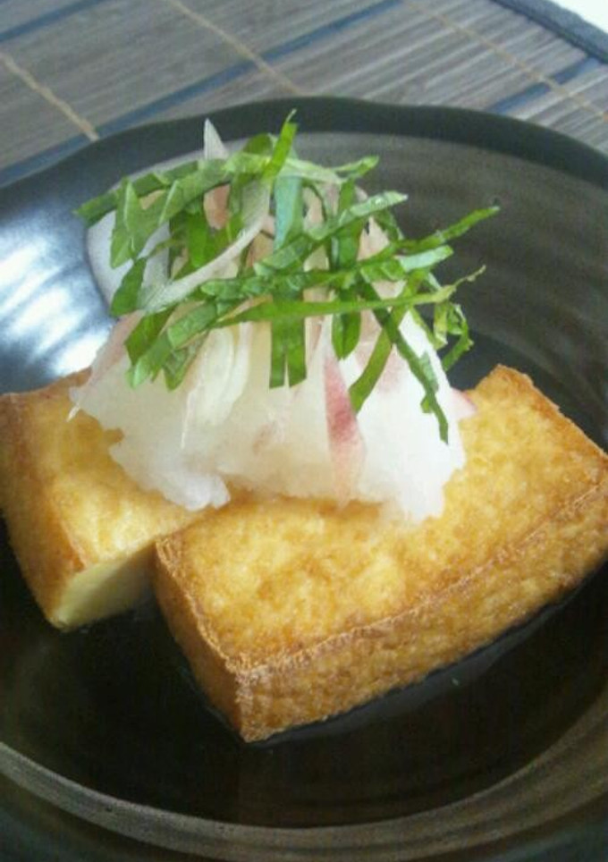 香ばしい♪焼き厚揚げの大根おろしのせ-レシピのメイン写真