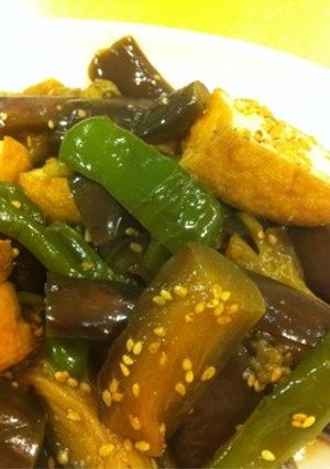 簡単♬茄子ピーと厚揚げの炒め煮-レシピのメイン写真