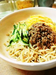 *肉そぼろ入り冷やし中華*-レシピのメイン写真