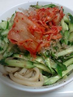 キムチと胡瓜の冷やしうどん-レシピのメイン写真