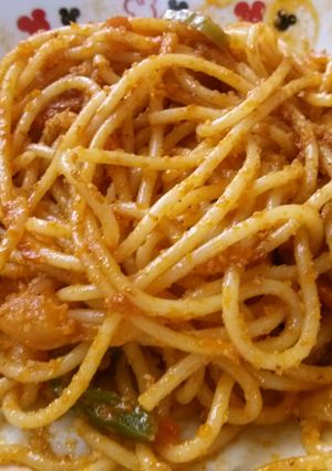 ちょい足し 冷凍食品ナポリタンにすりごま-レシピのメイン写真