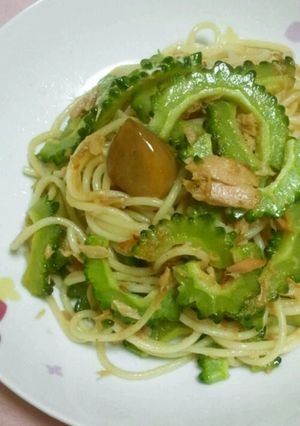 簡単☆ゴーヤとツナのにんにく醤油パスタ-レシピのメイン写真
