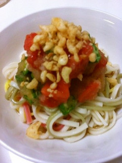 トマト&オクラのおろし冷しうどん-レシピのメイン写真