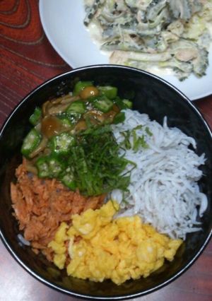 初心者サン向け簡単しらすの4種丼-レシピのメイン写真