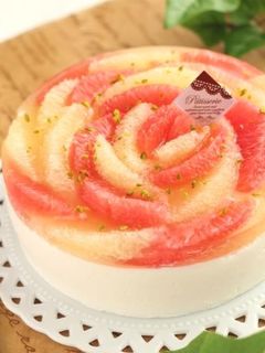 グレープフルーツとカルピスのムースケーキ-レシピのメイン写真