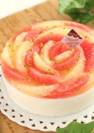 グレープフルーツとカルピスのムースケーキ-レシピのメイン写真