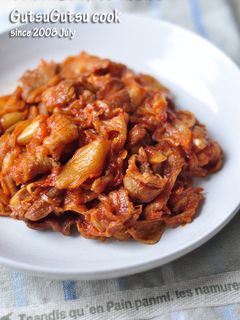 韓国料理:一味違う「ぐつ流」豚キムチ-レシピのメイン写真