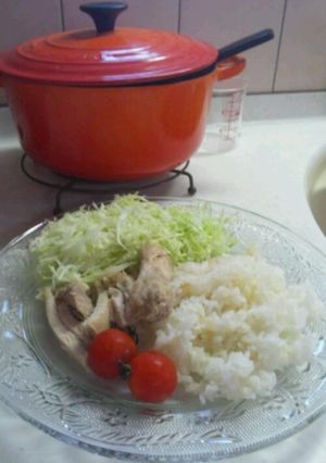 ルクルーゼで簡単☆海南鶏飯-レシピのメイン写真