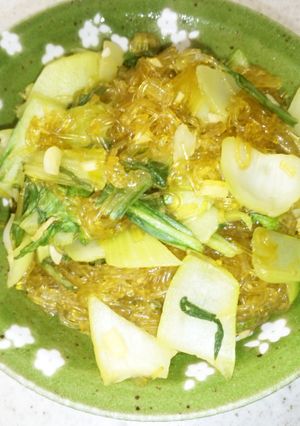 チンゲン菜と春雨の味噌炒め♪-レシピのメイン写真
