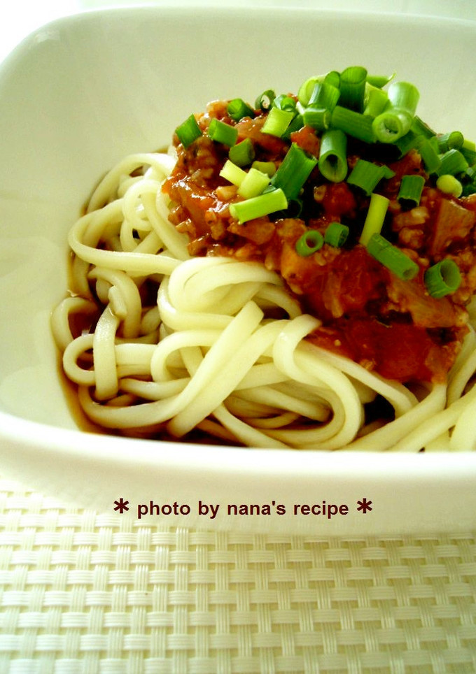 冷たい和風ミートソースうどん-レシピのメイン写真