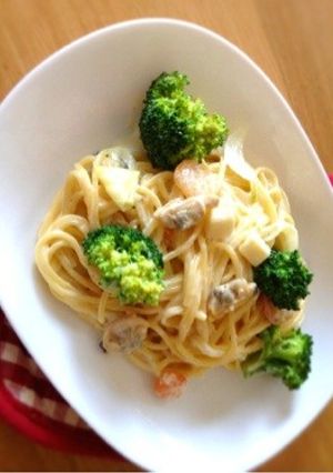 濃厚♪海鮮濃厚クリームパスタ-レシピのメイン写真