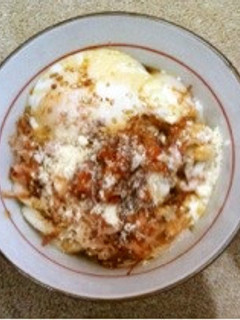 キムチチーズ温玉うどん-レシピのメイン写真