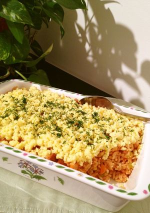 包まない☆卵のせオムライス☆-レシピのメイン写真
