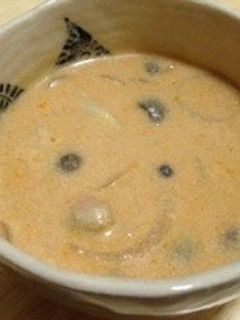 しめじとベーコンの豆乳トマトスープ-レシピのメイン写真