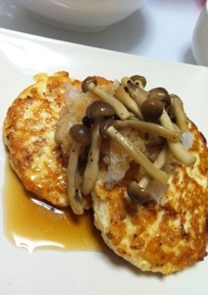 ポン酢で♪ふわっふわお豆腐ハンバーグ♡-レシピのメイン写真