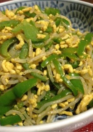 ピーマンとしらたきのカレー炒め2012夏-レシピのメイン写真