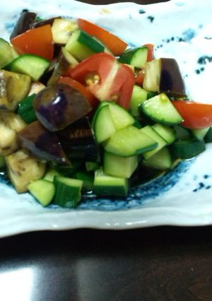 簡単！夏野菜をポン酢であえるだけ☆-レシピのメイン写真