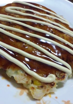 ふわふわ〜♪なツナコーンお好み焼き-レシピのメイン写真
