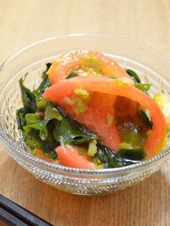 梅酢でトマトとわかめのさっぱり和え-レシピのメイン写真