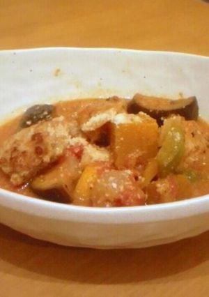 夏野菜で骨を元気に！ﾄﾏﾄ煮-レシピのメイン写真