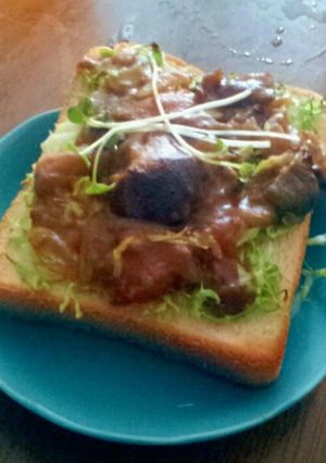 簡単残りｶﾚｰ!ｷｬﾍﾞｶﾚｰﾄｰｽﾄ！-レシピのメイン写真