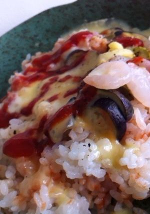ナスとエビのなんちゃって時短ドリア！-レシピのメイン写真