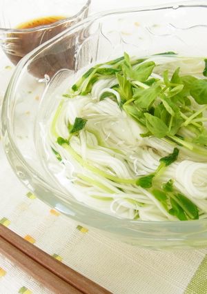 鍋1つで簡単！つるっシャキ＊豆苗そうめん-レシピのメイン写真