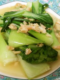 干しエビとチンゲン菜の蒸し炒め-レシピのメイン写真