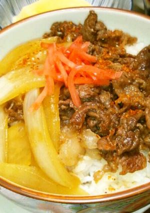 簡単!!ささっとすき焼き風牛丼♪-レシピのメイン写真