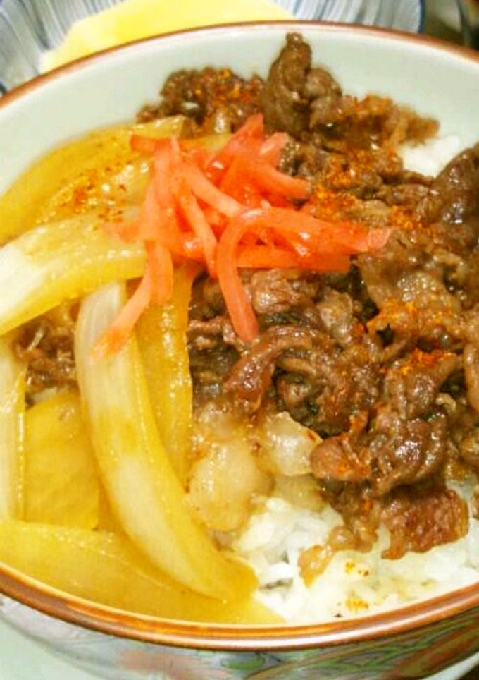 簡単！！ささっとすき焼き風牛丼♪-レシピのメイン写真
